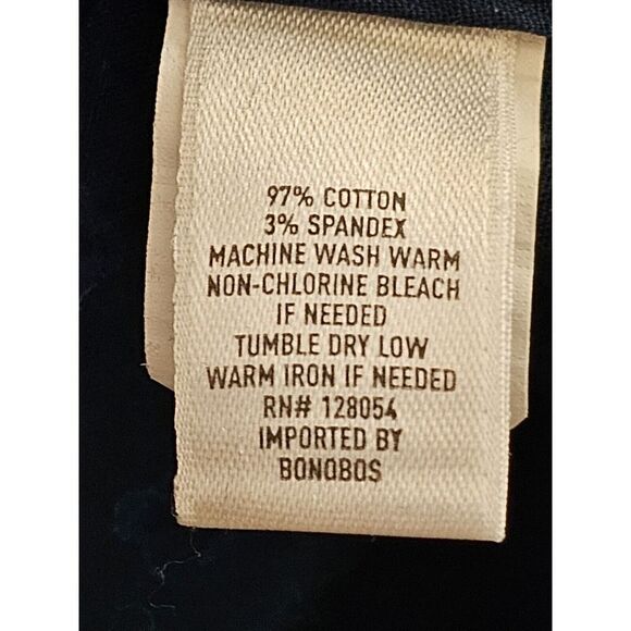 Bonobos Mens Size Large Blue Floral Button Up Shirt Tailored Fit Wrinkle Free - Picture 7 of 13